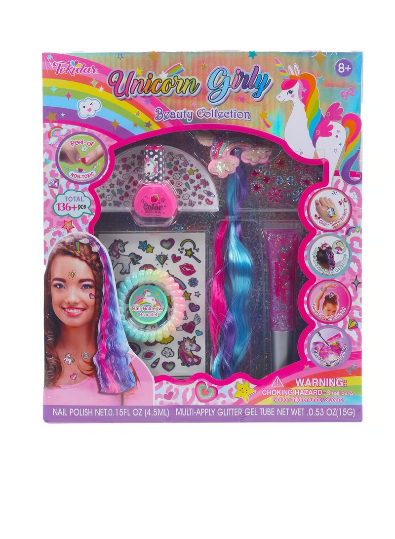 Glitz Unicorn Girly Beauty W/ Nail Playing