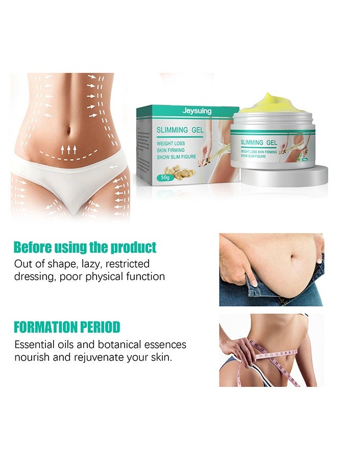 جايسوينغ جل التخسيس ، كريم حرق الدهون بالزنجبيل ، جل تدليك مرطب لشد البشرة لفقدان الوزن للسيلوليت ، مهدئ ، استرخاء ، شد وتخسيس (50 جم) - Image 4