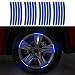 Middrivr 20Pcs Car Wheel Hub Reflective Sticker Rim Stripe Decal Night Safety Decoration Strip for Cars Motorcycle Blue - Image 2