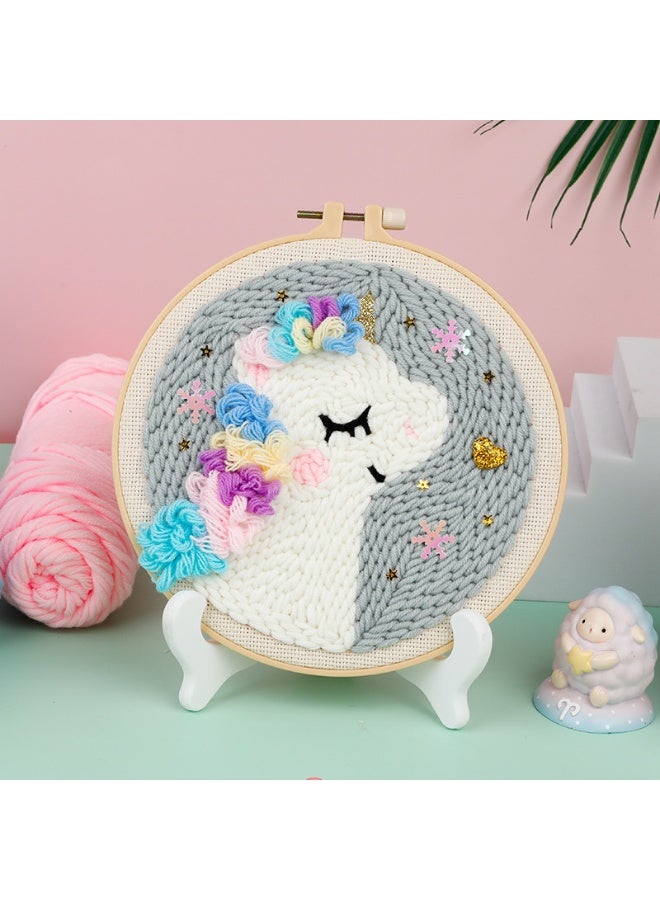 DIY Embroidery Kit - 22x22x5 cm Poke Fun Craft Materials