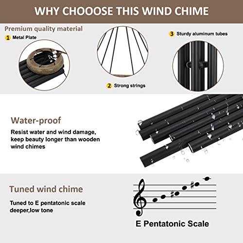 ASTARIN Wind Chimes for Outside Deep Tone,36 Inch Windchime Outdoors，Chimes for Outdoors,Sympathy Wind Chimes Memorial for Mom Dad，All Metal Wind Chime - Image 4
