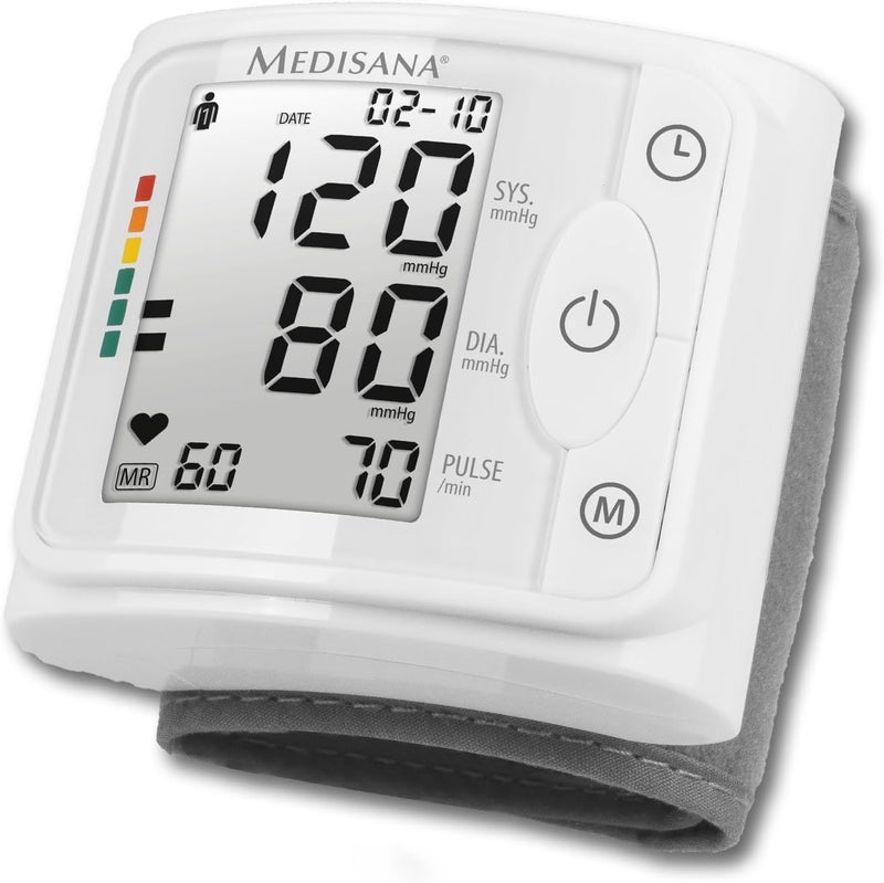 Medisana BW 320 Wrist Blood Pressure Monitor Precise Blood Pressure Pulse Measurement Including Blood Pressure Cuff Memory Function Traffic Light Scale Function to Indicate Irregular Heartbeat - Image 1