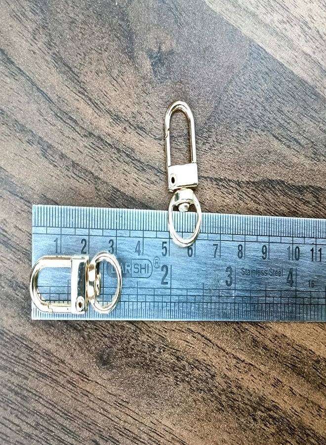 RED APPEL Metal Clasps Lobster for Handbag, Spring Ring, Purse Dog Hook, Key Chain Swivel Trigger Snap Hook DIY and Purse Making Accessories (Golden Push Gate Hook) pac of 2 - Image 5