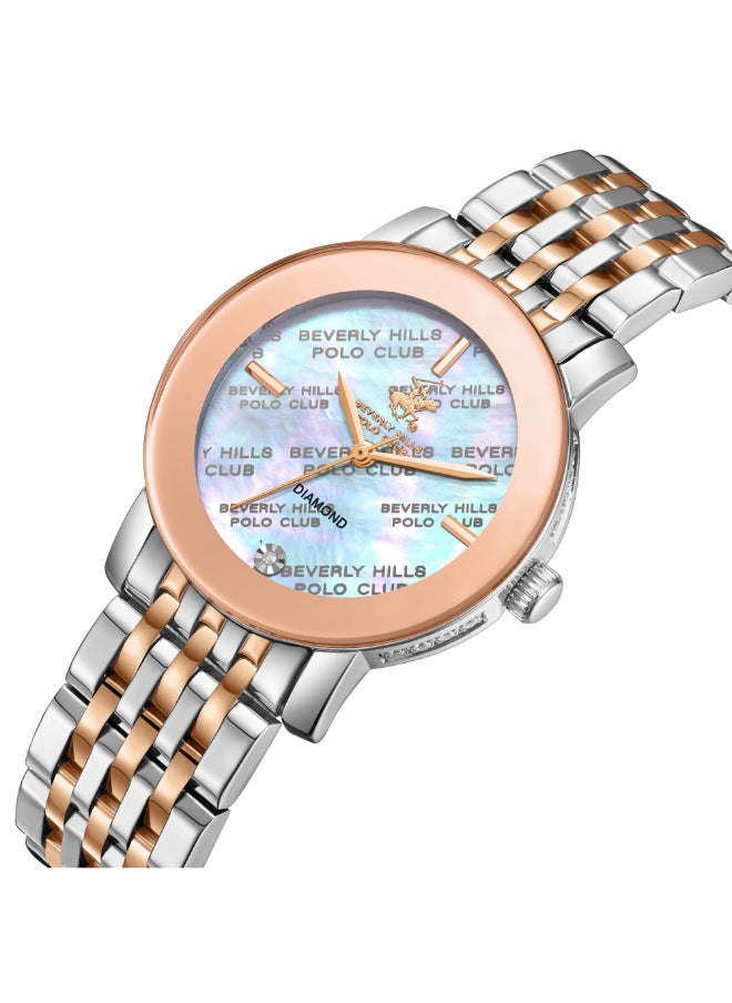 BEVERLY HILLS POLO CLUB - Women Analog Mother of Pearl Dial Watch - BP3670C.520 - Image 1