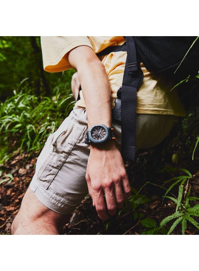 CASIO ساعة كاسيو برو تريك PRJ-B001B-2 الشمسية القوية بلوتوث بقرص أزرق وحزام قماش 100م للرجال في الهواء الطلق - Image 5