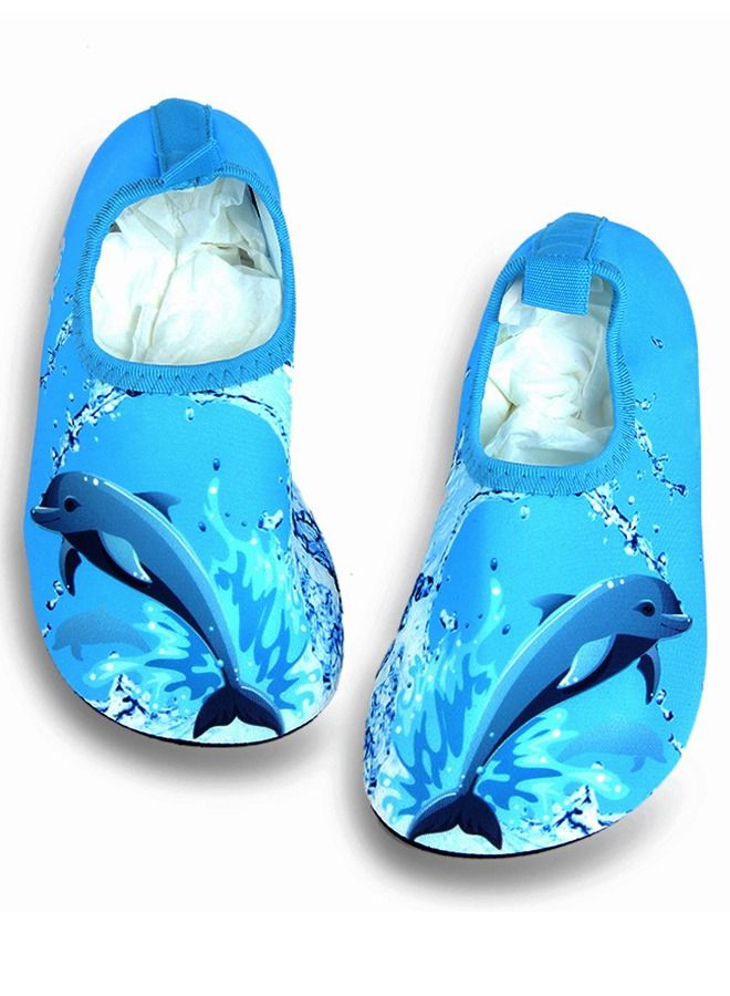 HomarKet Water Shoes Kids Swim Pool Beach Aqua Socks Quick-Dry Barefoot Outdoor Surf Yoga Exercise Shoes Star Sky Blue Whale Shoes  - Image 1