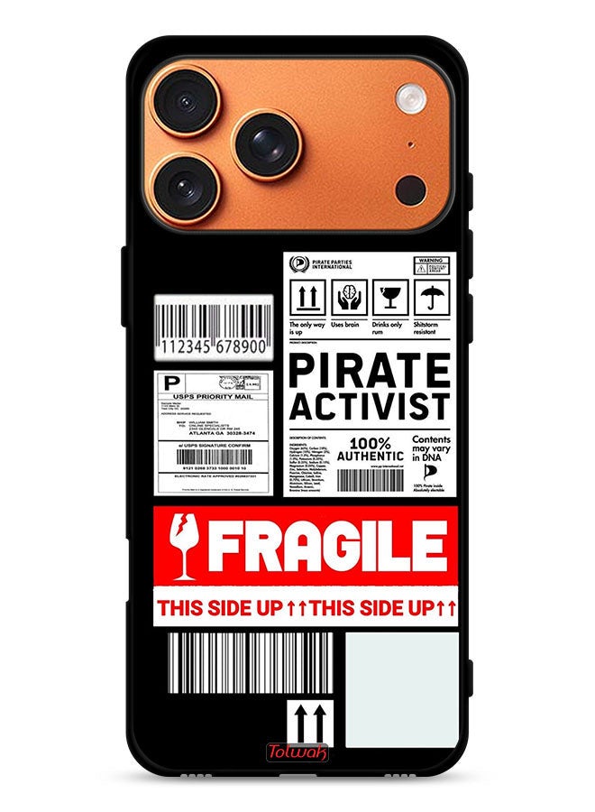 Tolwak Apple iPhone 17 Pro Max Protective Case Cover Private Activist Fragile Sticker - Image 1