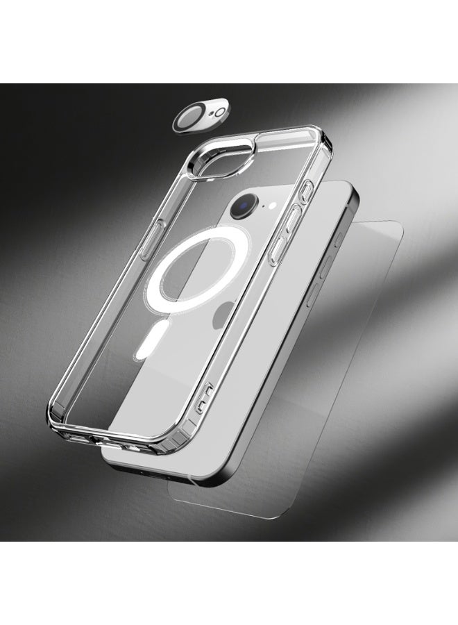 MMG 3-in-1 Heavy Duty Protection Magsafe Case for iPhone 16e | 360° Anti-Shock Protection | Magsafe Cover Case | Lens Protection | 9H Glass Screen Protector  - Image 2