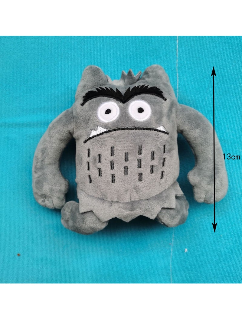 Gray Funny Stuffed Animal Toy, Colorful My Emotional Little Monster Cartoon Doll Children Gift - Image 2