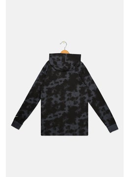 Nike 3Brand by Russell Wilson Kids Boy Sportswear Fit Graphic Print Training Hoodie, Black  - Image 2