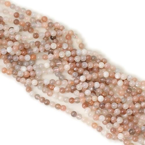 CHEAVIAN 60PCS 6mm Natural Rainbow Moonstone Stone Gemstone Round Loose Beads for Jewelry Making 1 Strand 15" - Image 3