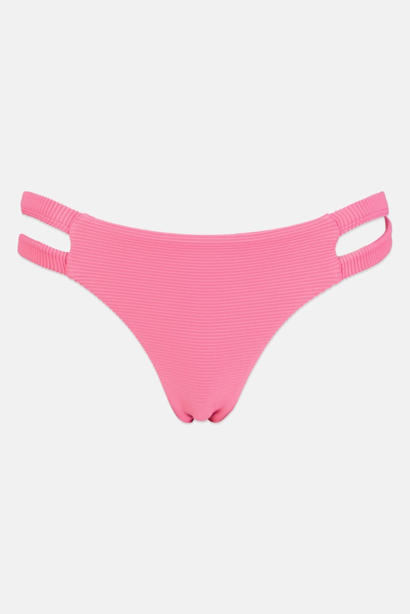 Billabong Women Textured Bikini Bottom, Pink - Image 1