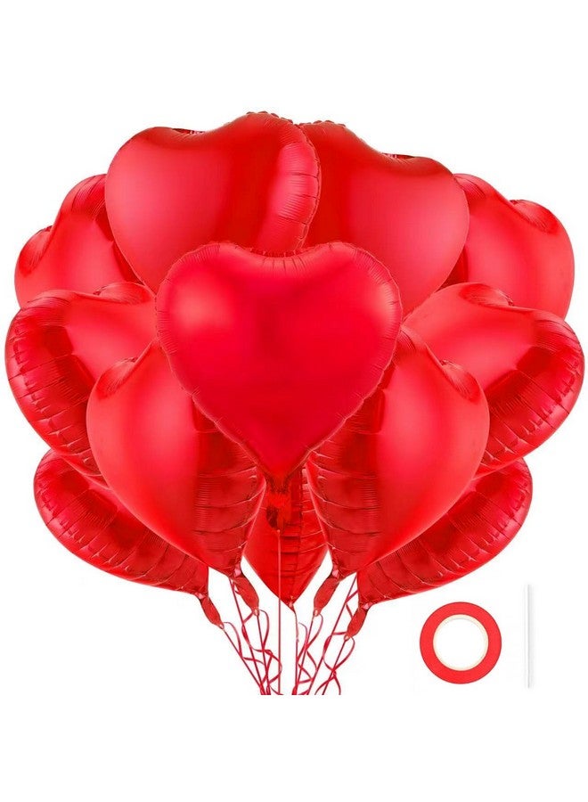 BBPOOL 12Pcs Red Heart Balloons, 18 Inch, Love Balloons for Valentine's Day, Wedding, Birthday Decorations - Image 1