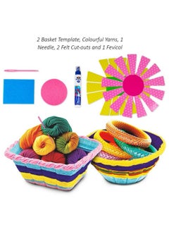 RATNA'S RATNA'S Weaving Art DIY Kit Crafting Stylish Basket Art & Craft Learning Toys for Kids Ages 6+  - Image 5