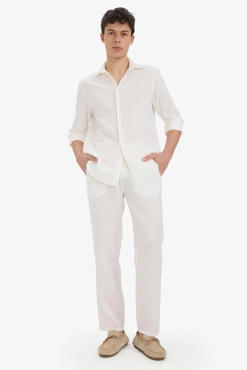 Defacto  Regular Fit Polo Collar Cotton Long Sleeve Shirt for Men | Best Price UAE