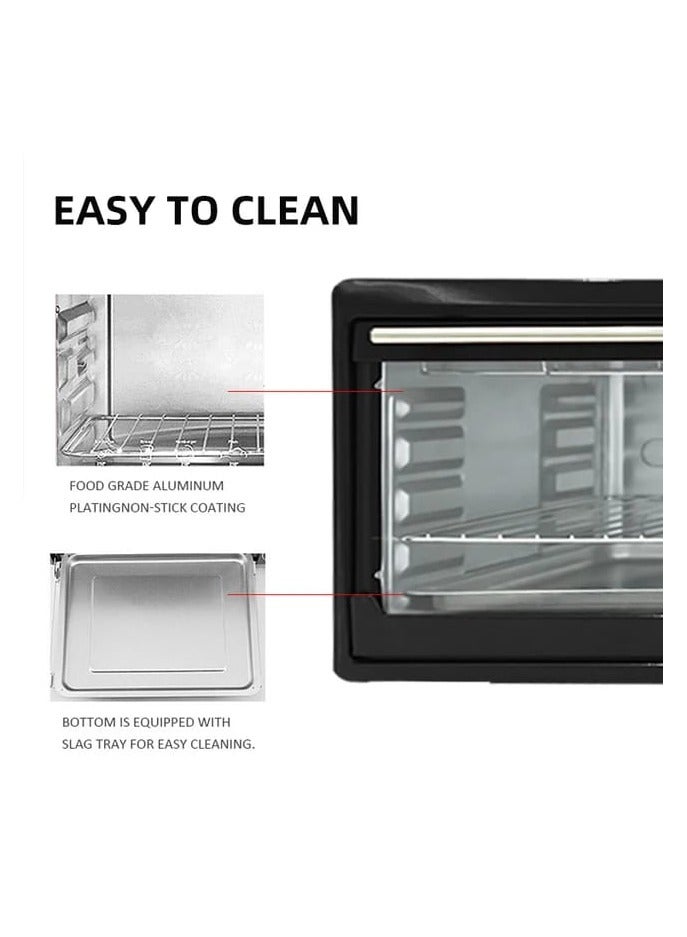 بريمو بلس فرن رقمي يعمل باللمس سعة 48 لتر و قوة 2000 واط , متعدد الوظائف مصنوع من الفولاذ المقاوم للصدأ، مزود بمؤقت - تحميص - خبز - شواء، 10 أوضاع قابلة للبرمجة، طهي بالبخار، خبز، شواء وإعادة تسخين - مزود بوظيفة مشواة قوية مع صينية للفتات - Image 3