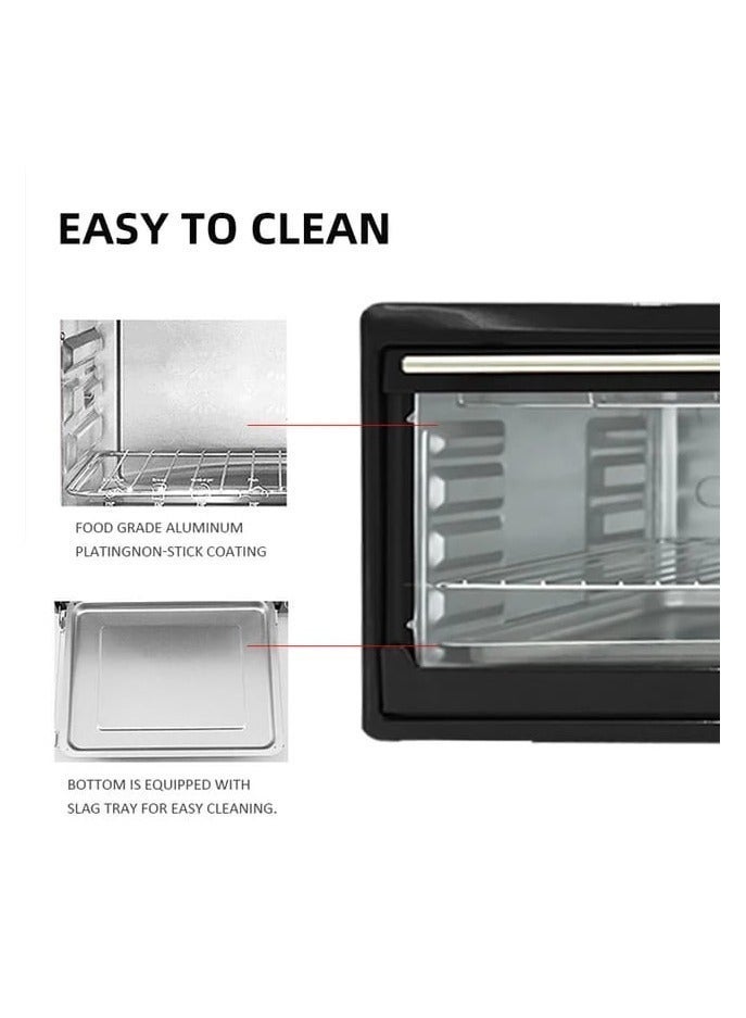 PRIMO PLUS 48L Digital Touch Oven, 2000W, Multi-Function, Stainless Steel, Timer - Toast - Bake - Grill, 10 Programmable Modes, Steam, Bake, Grill and Reheat - Powerful Rotisserie Function with Crumb Tray - Image 5