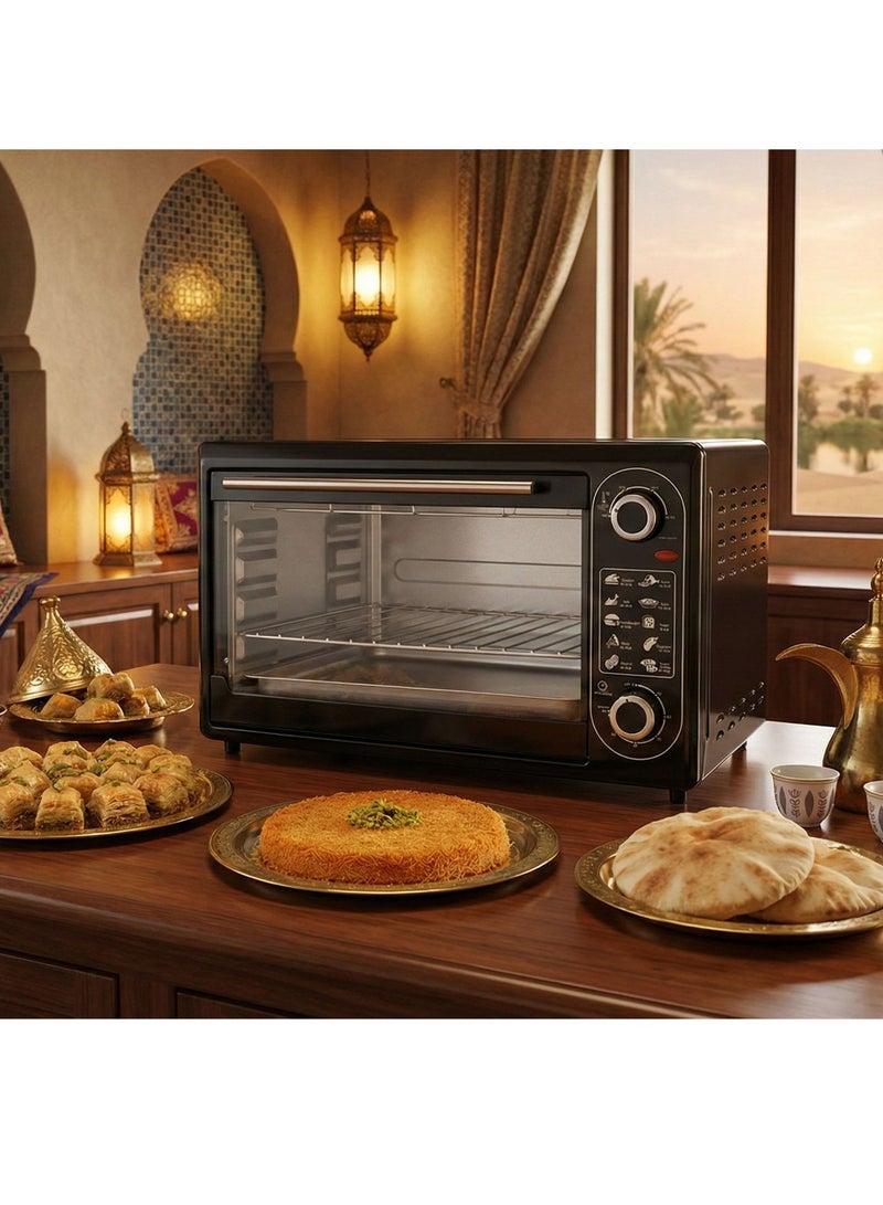 PRIMO PLUS 48L Digital Touch Oven, 2000W, Multi-Function, Stainless Steel, Timer - Toast - Bake - Grill, 10 Programmable Modes, Steam, Bake, Grill and Reheat - Powerful Rotisserie Function with Crumb Tray - Image 3