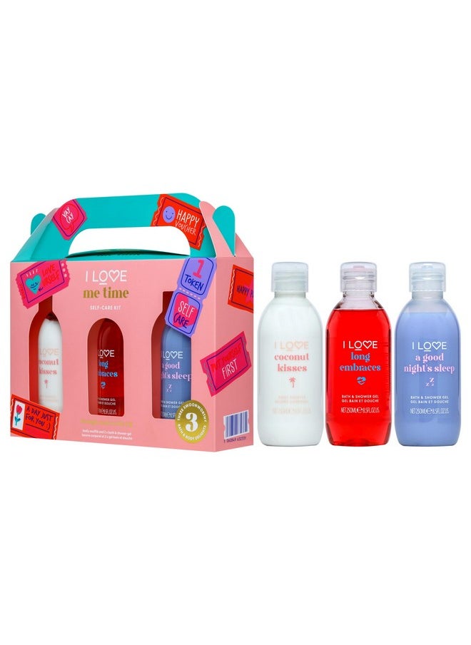 I LOVE Me Time Pamper Pack Self Care Kit At Home Spa Kit With Shower Gel And Body Souffle Cherry Lavender And Coconut Fragrance 3 Pc  - Image 4