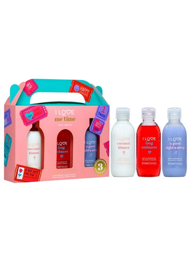I LOVE Me Time Pamper Pack Self Care Kit At Home Spa Kit With Shower Gel And Body Souffle Cherry Lavender And Coconut Fragrance 3 Pc  - Image 3