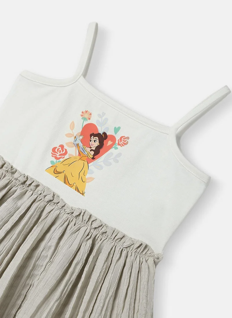 Nautinati Nautinati Girls' Poplin Mickey Mouse Embroidered Badge Dress