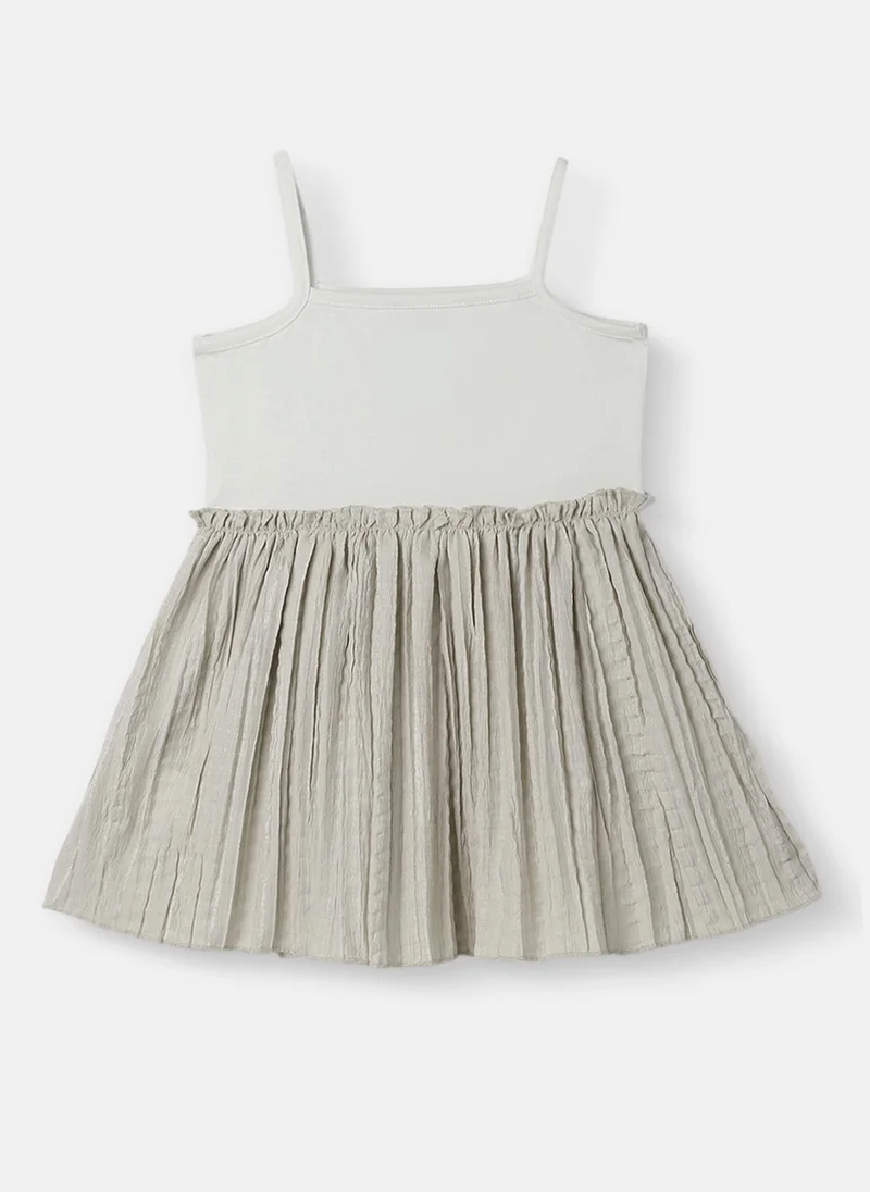 Nautinati Nautinati Girls' Poplin Mickey Mouse Embroidered Badge Dress