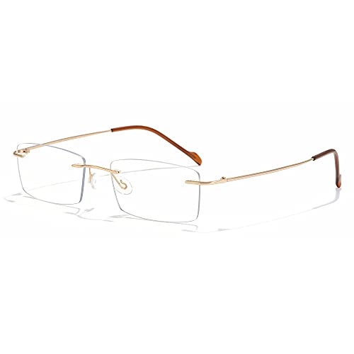 Cyxus Titanium Blue Light Glasses for Men Blue Light Blocking Eyewear Ultra Light Anti Eye Strain Rimless Eyeglasses Reduce Headache - Image 1