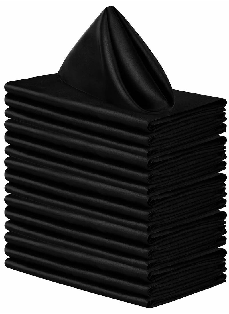 KASTWAVE - Square Satin Napkin Bright Silk Table Soft Smooth Fabric - Image 1