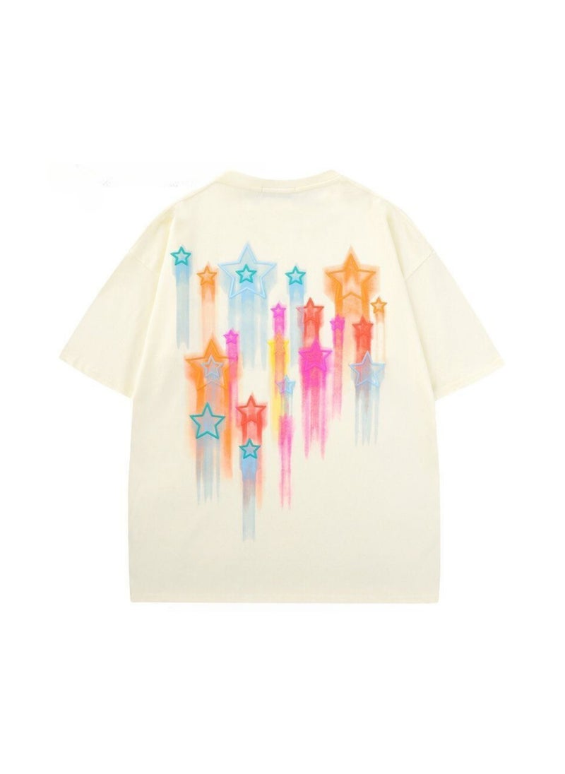 Thirty-One White Color Adversty Printed Unisex Oversized T-shirt  - Image 2