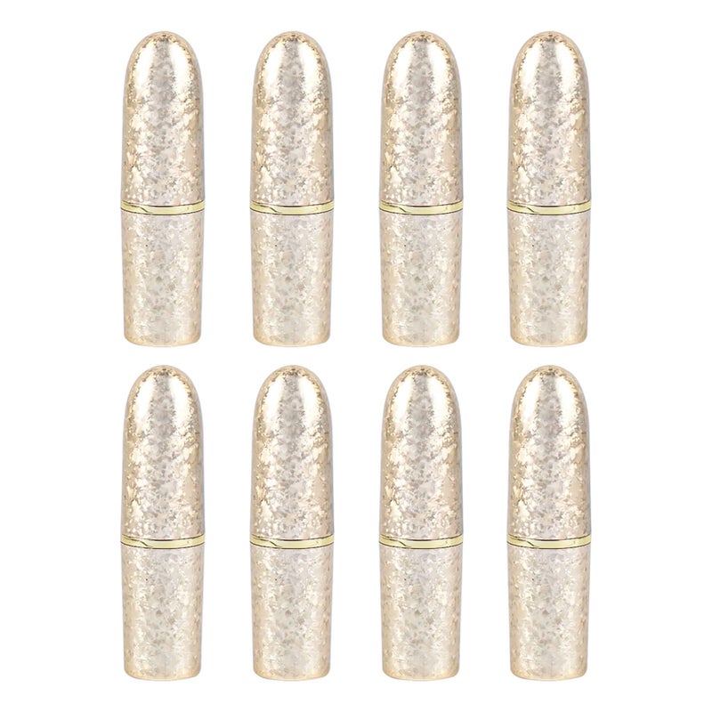 AUEAR, Empty Lip Balm Lipstick Tubes Container Bullet Shape for DIY (Gold, 8 Pack) - Image 1