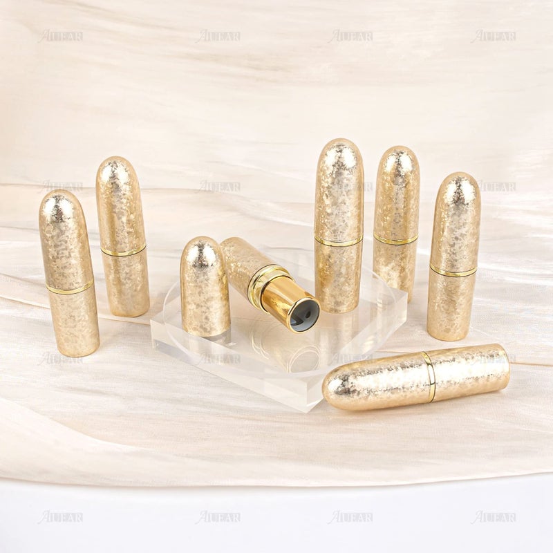 AUEAR, Empty Lip Balm Lipstick Tubes Container Bullet Shape for DIY (Gold, 8 Pack) - Image 4