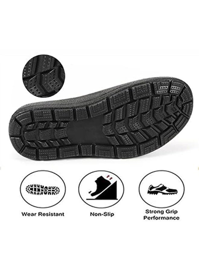 Eagsouni Snow Boots Womens Winter Ankle Boots Ladies Warm Fur Lined Booties Thickening Shoes Zip Flat Sneakers Outdoor Booties Black. US 9. 41 EU, High Top - Black, 9 - Image 5