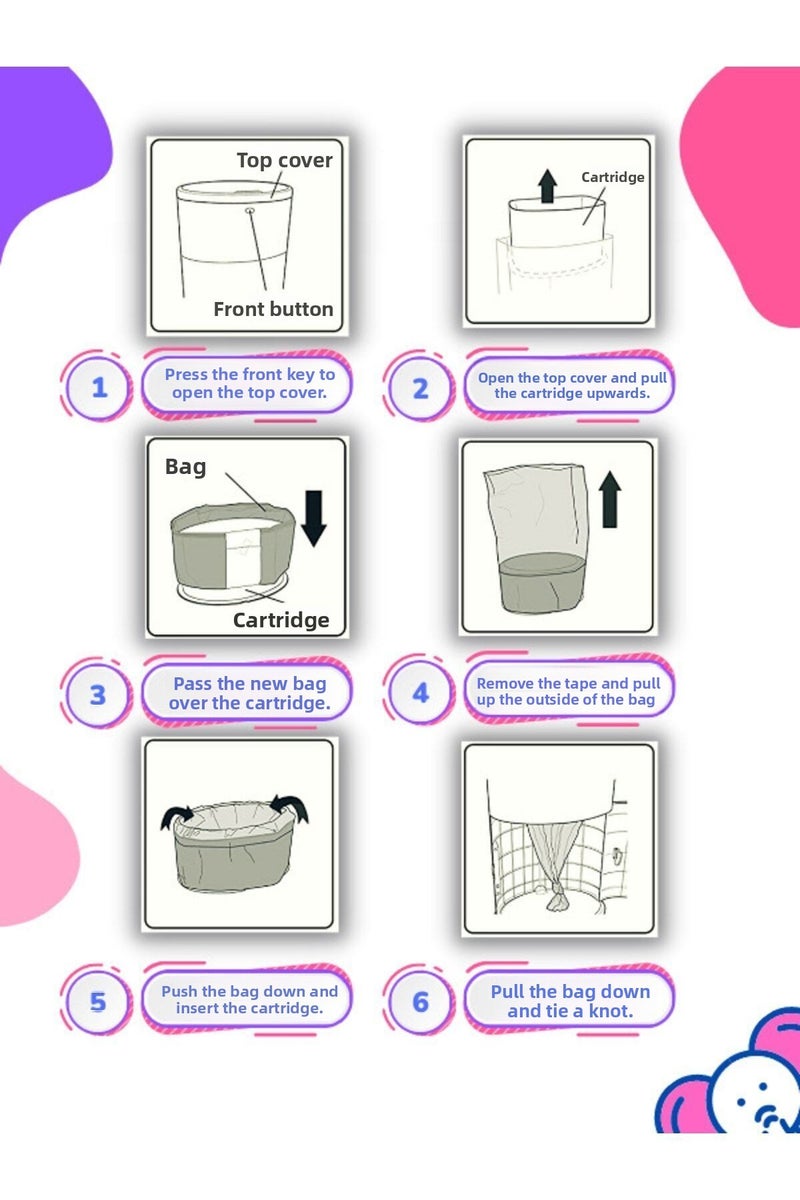 Korbell 15/16lt Compatible Domestic Garbage Bag - 4 Pack - 2000 Baby Diapers Capacity - Image 4