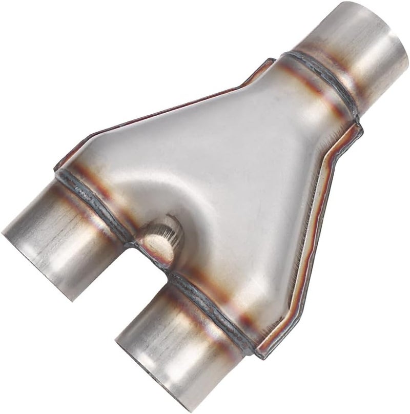 LCGP Stainless Steel 2.25 Inch Y-Pipe, Universal Stainless Steel Diesel Y-Pipe, Inlet 2.25" Outlet 2.25" Length 10" - Image 1