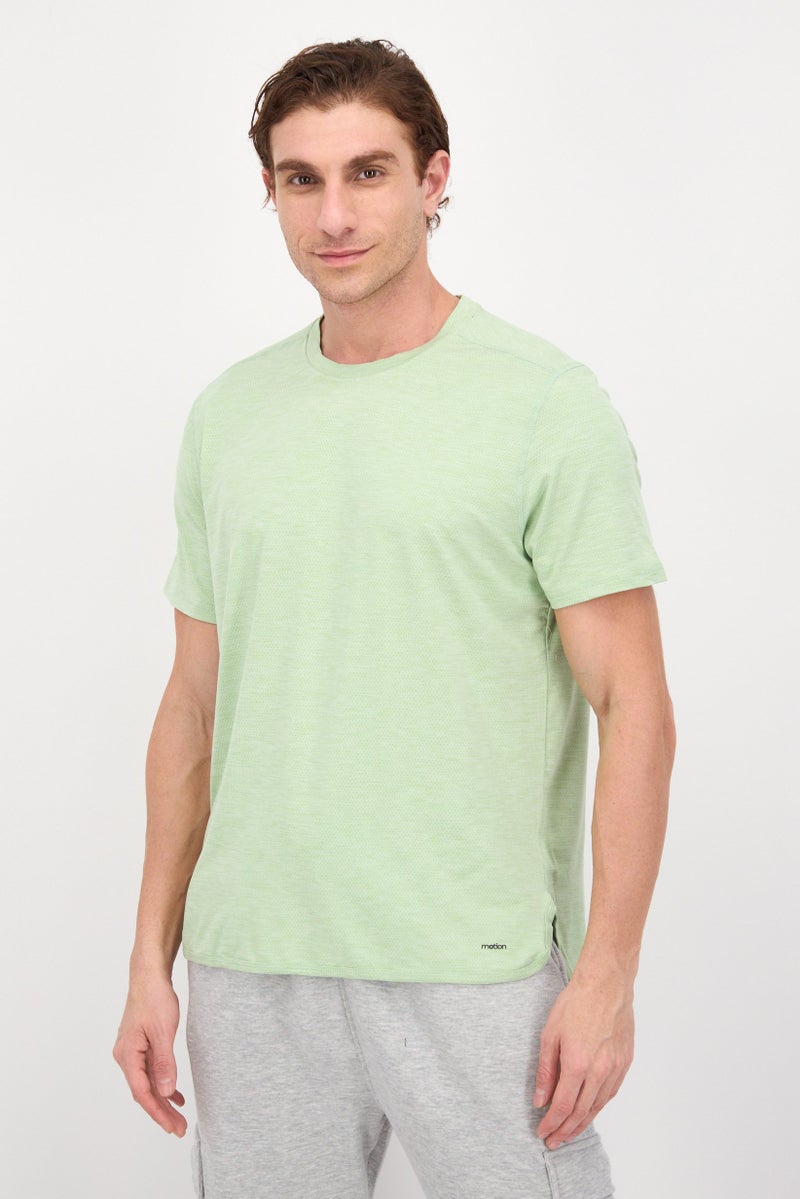 MOTION Men Sportswear Fit Short Sleeves Training T-Shirt, Sage - Image 1