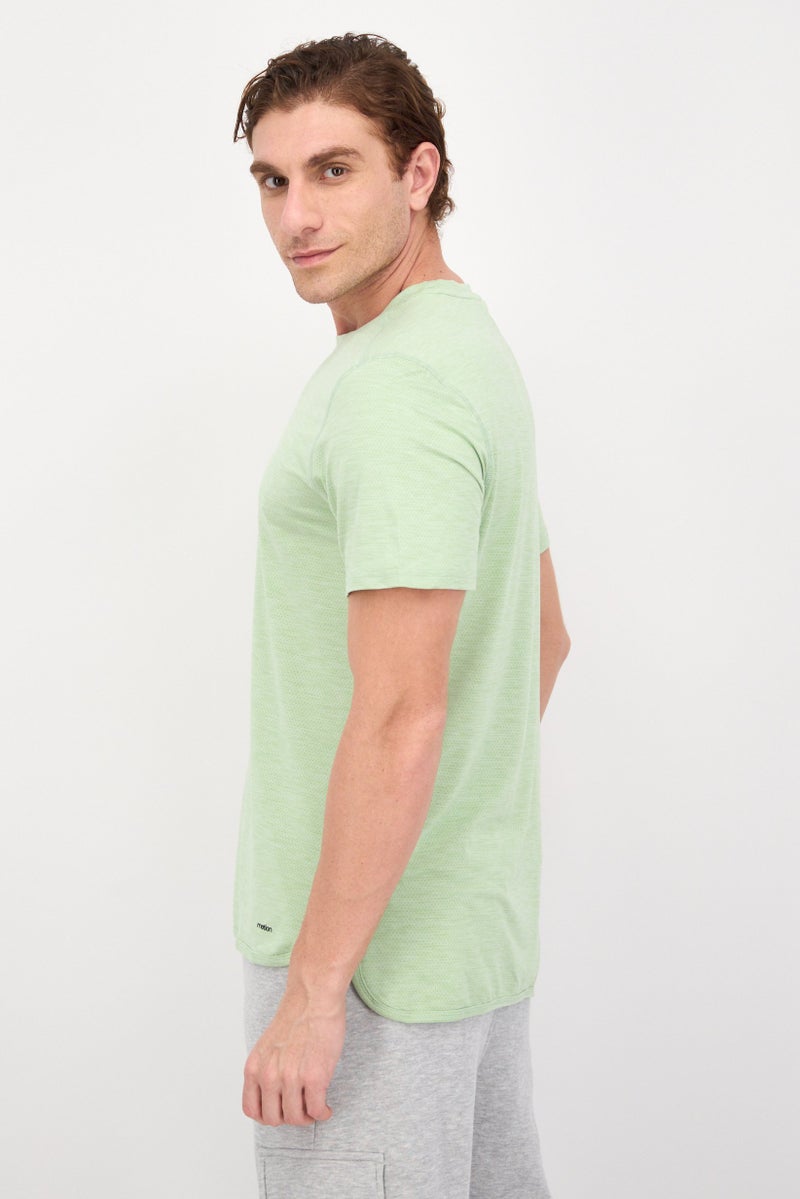 MOTION Men Sportswear Fit Short Sleeves Training T-Shirt, Sage - Image 4