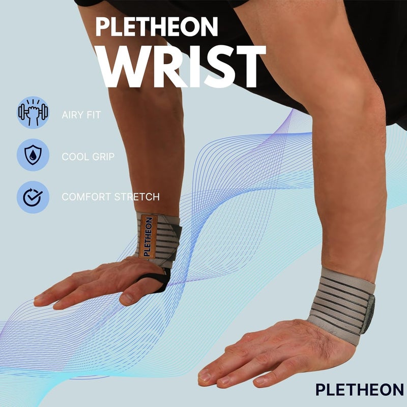 PLETHEON Wrist Support Band for Gym, Workout & Weightlifting | Adjustable Wrist Strap for Men & Women | Pain Relief & Wrist Stability for Fitness & Sports (VENTILATED GREY) - Image 5