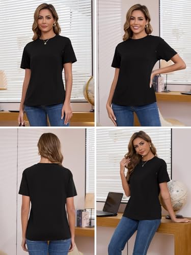 Liu & Qu 3-Pack Breastfeeding Shirts for Women with Hidden Zippers Short Sleeve Maternity Nursing Tops - Image 5