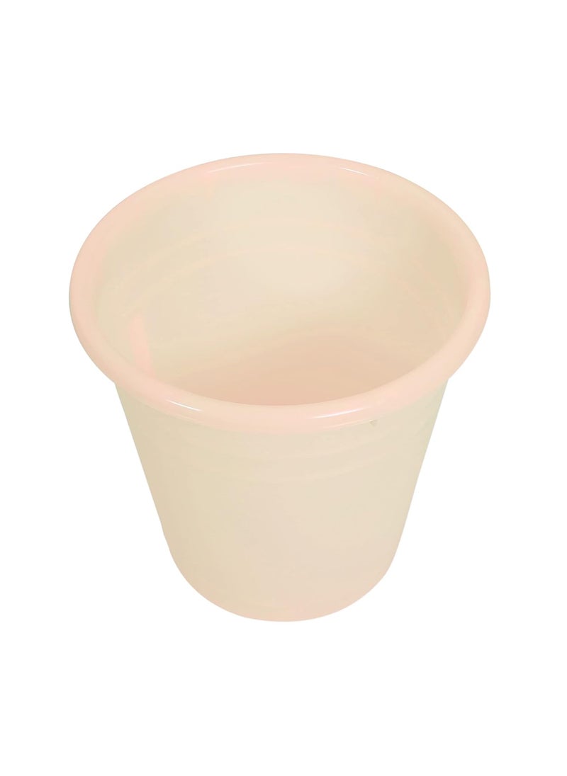 Kuber Industries Kuber Industries Plastic DustbinPortable Garbage Basket Round Trash Can for HomeKitchenOfficeCollege10 LtrCream  - Image 2