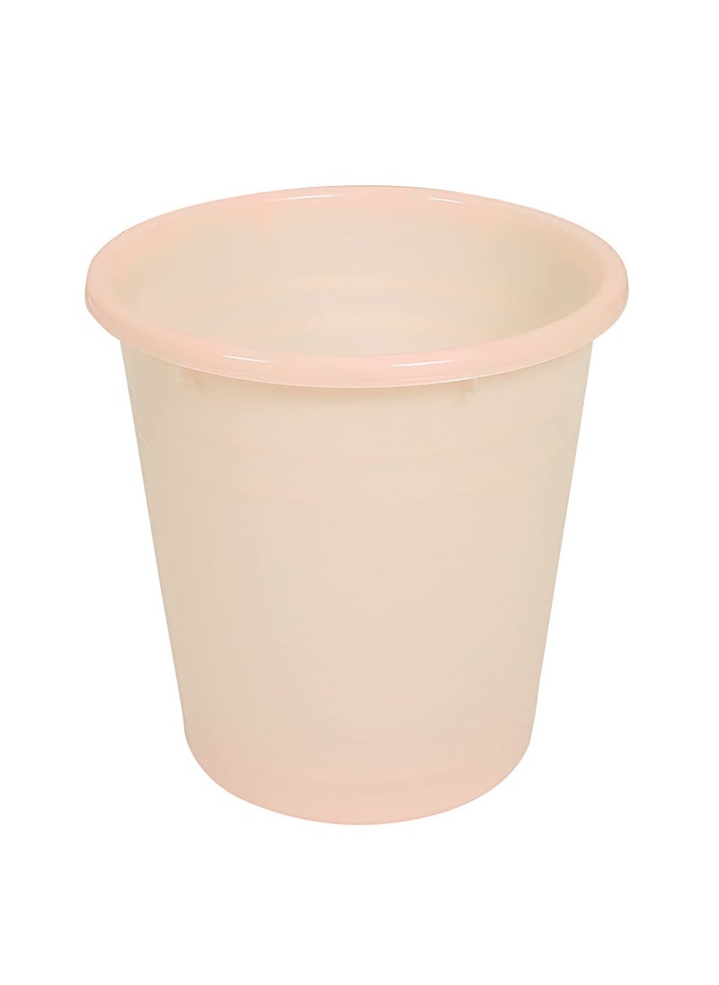 Kuber Industries Kuber Industries Plastic DustbinPortable Garbage Basket Round Trash Can for HomeKitchenOfficeCollege10 LtrCream  - Image 1