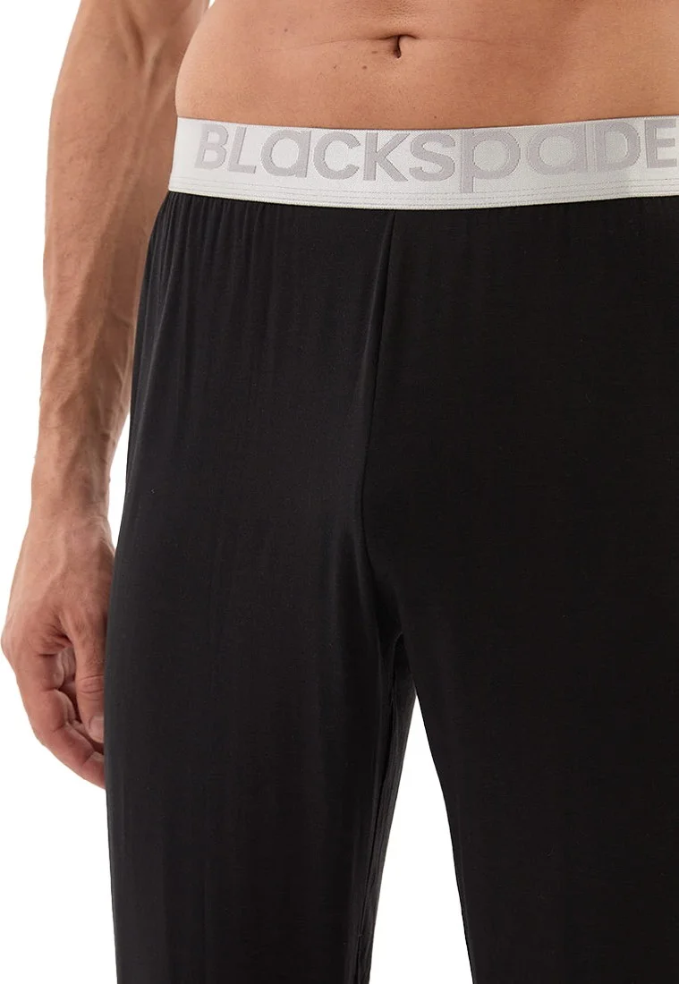Blackspade Men's Pajama Bottom Silver 9304 - Black