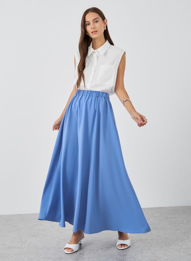 Take Two Solid A-Line Maxi Skirts - Image 1