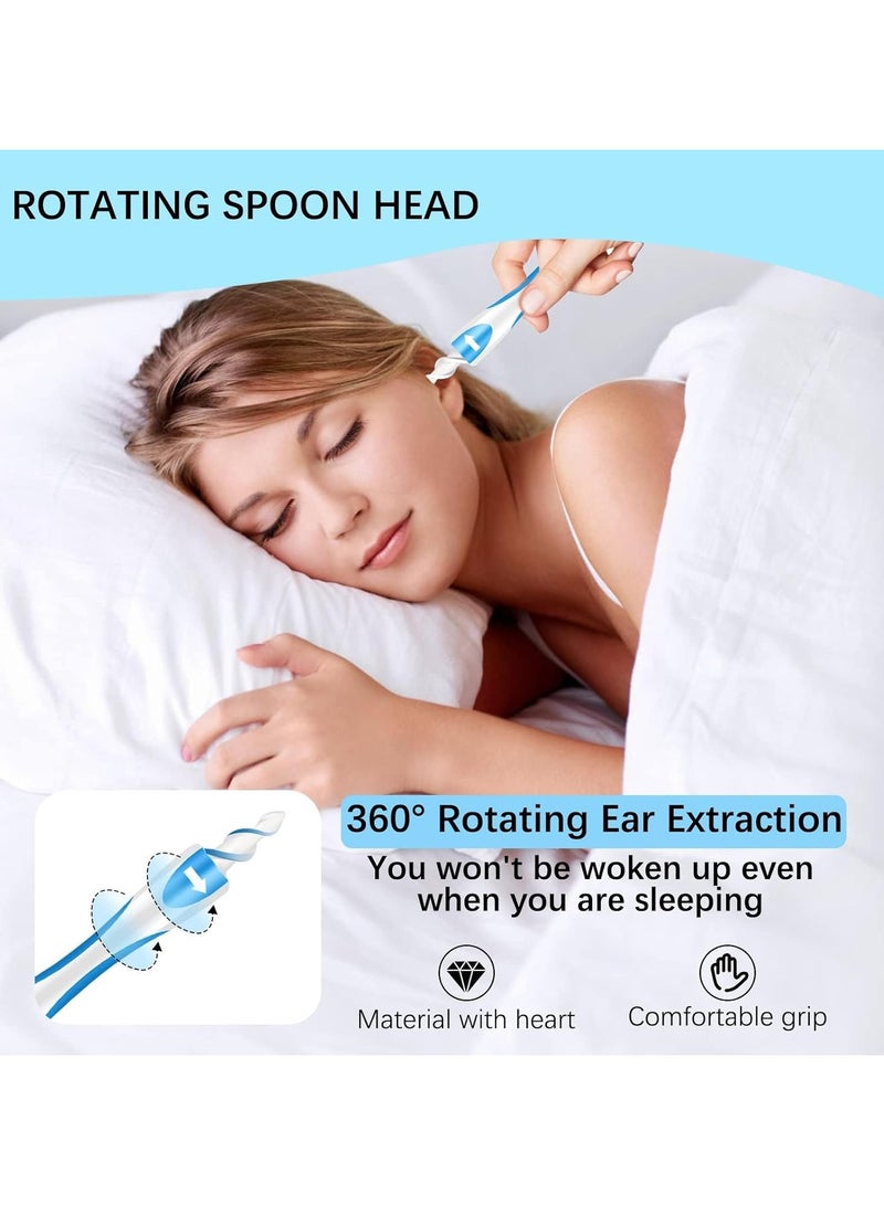 Ear Wax Removal Tool, Reusable and Washable Spiral Ear Wax Removal Kit, Silicone Earwax Cleaner for Adults with 10 Replacement Soft Tips - Image 2