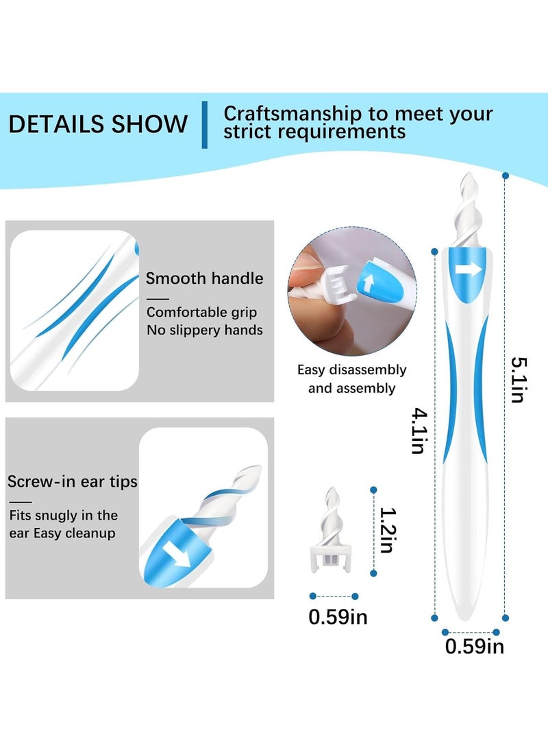 Ear Wax Removal Tool, Reusable and Washable Spiral Ear Wax Removal Kit, Silicone Earwax Cleaner for Adults with 10 Replacement Soft Tips - Image 4