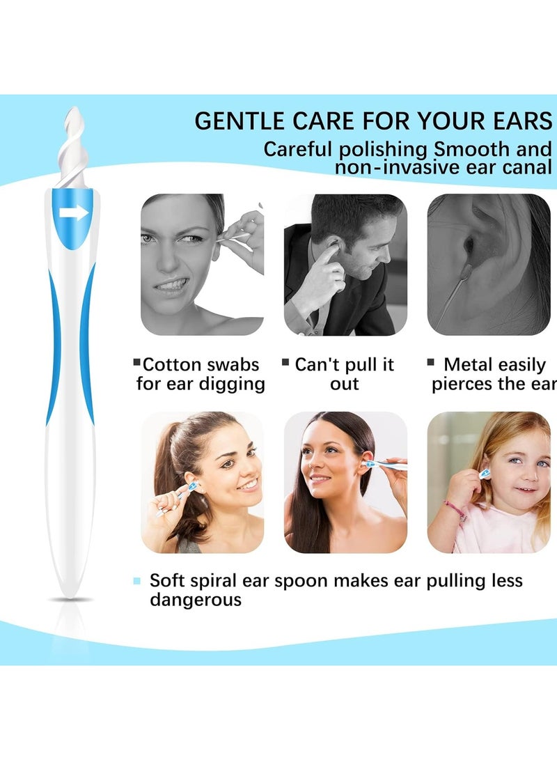 Ear Wax Removal Tool, Reusable and Washable Spiral Ear Wax Removal Kit, Silicone Earwax Cleaner for Adults with 10 Replacement Soft Tips - Image 5