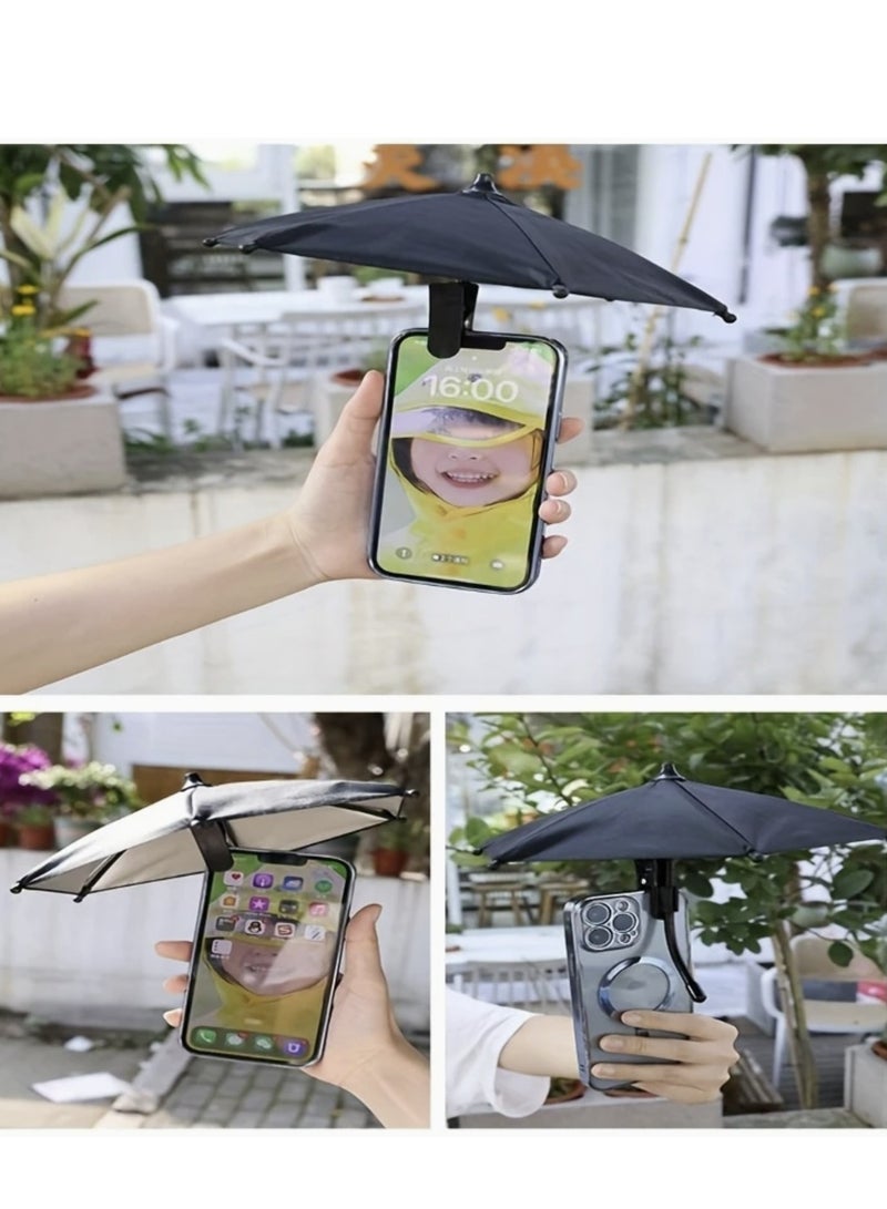 Universal Phone Clip on Umbrella Sun Shade Shield - Anti-Glare Blocker Cover for Beach, Pool, Outdoor Video Watching & Shooting - Durable Plastic,  - Image 3