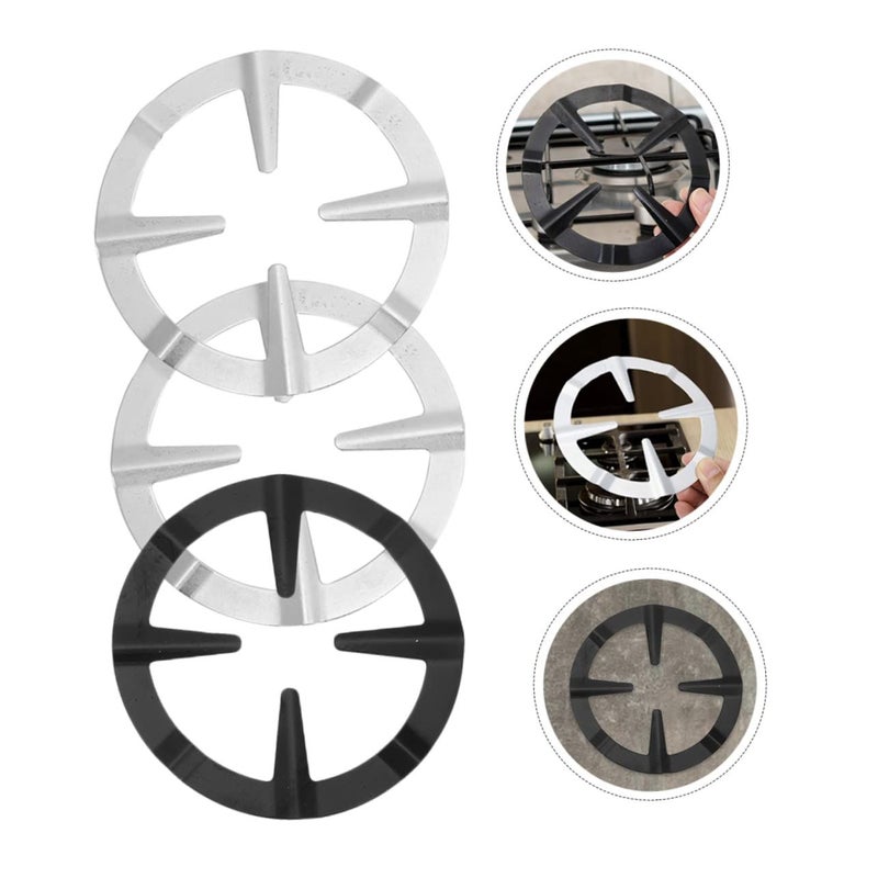 3pcs Sturdy Steel Gas Stove Rack Replaceable Wok Racks Compact Kitchen Supplies - Image 5