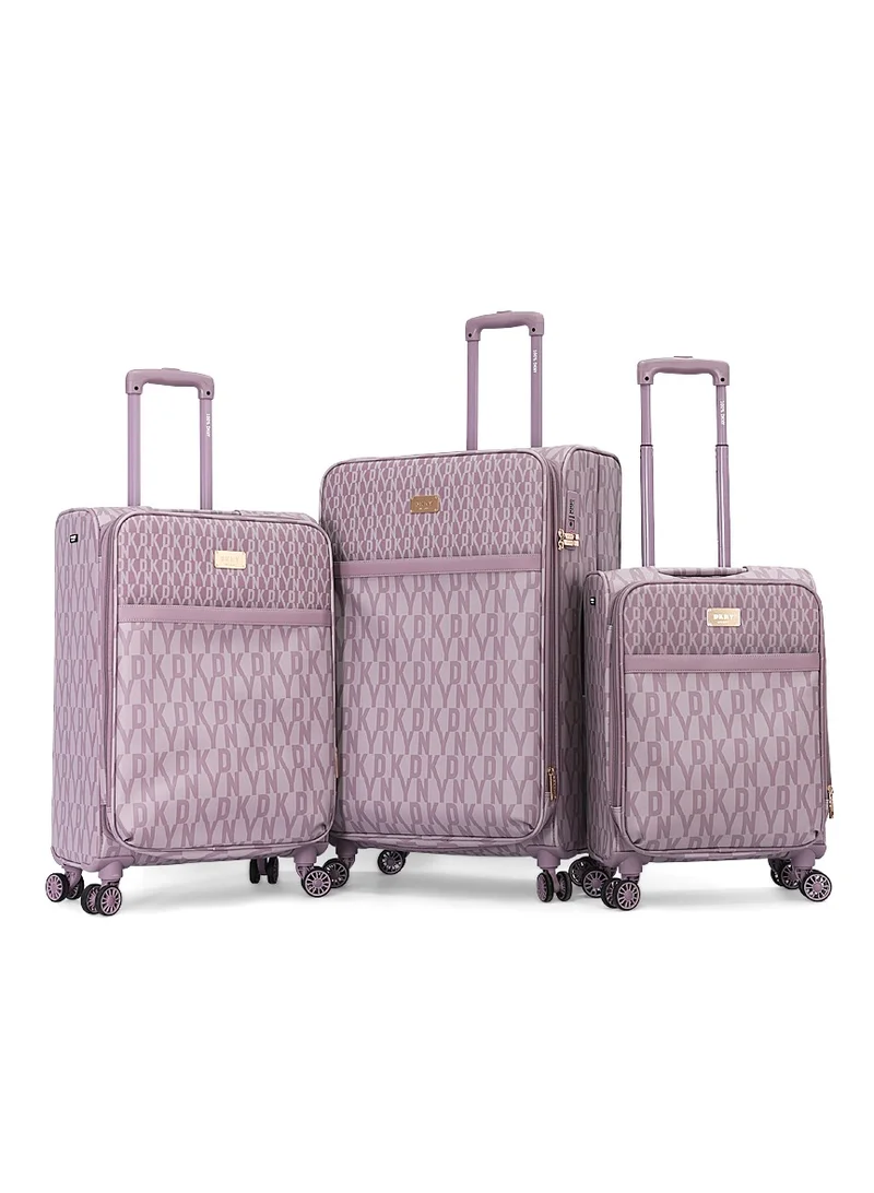 دكني طقم حقائب سفر  ثلاث قطع بعجلات دوارة خفيف الوزن وقابل للتوسيع