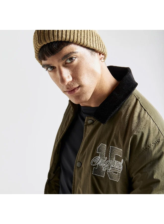 Splash FAV Embroidered Button Through Jacket with Pockets