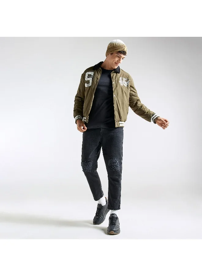 Splash FAV Embroidered Button Through Jacket with Pockets